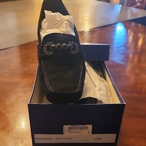 Stuart Weitzman Black Suede Loafers NWT